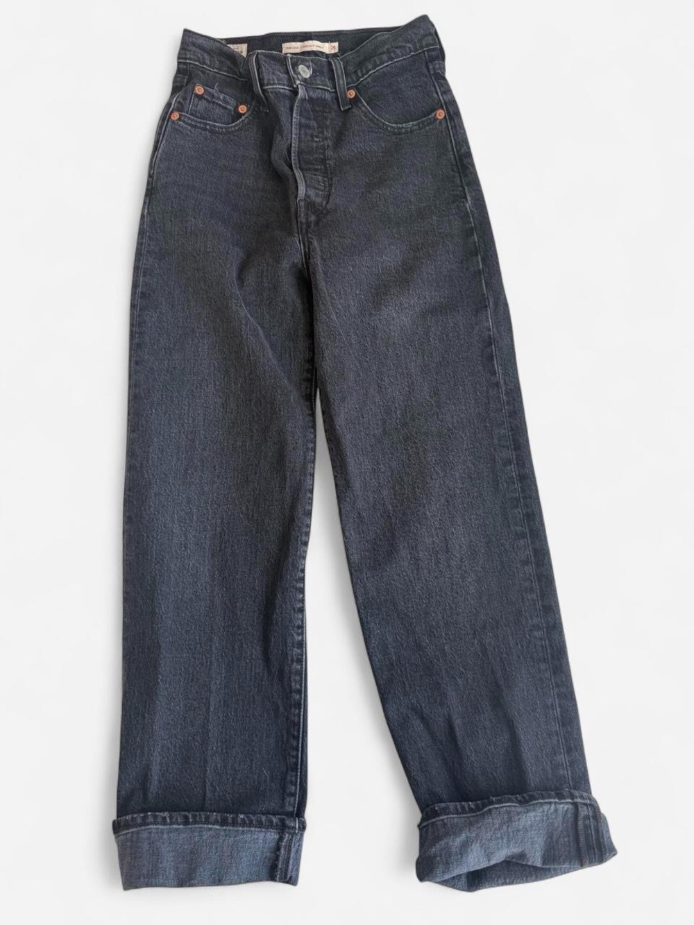 Levi's Women's Dark Indigo Cropped Wide-Leg Jeans